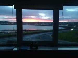 A new dawn over Kirkwall seen from our office.