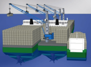 floating container storage and transhipment terminal